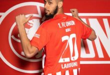 Tunisia's Laidouni with 1. FC Union Berlin jersey