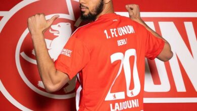 Tunisia's Laidouni with 1. FC Union Berlin jersey