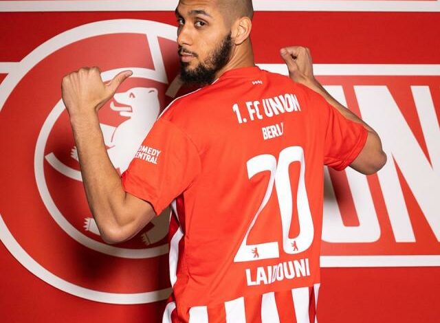 Tunisia's Laidouni with 1. FC Union Berlin jersey