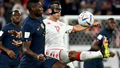 Tunisia's Elyes Skhiri against France