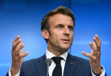 President Emmanuel Macron in Brussels, Belgium, on June 23, 2022 via AFP.