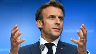 President Emmanuel Macron in Brussels, Belgium, on June 23, 2022 via AFP.