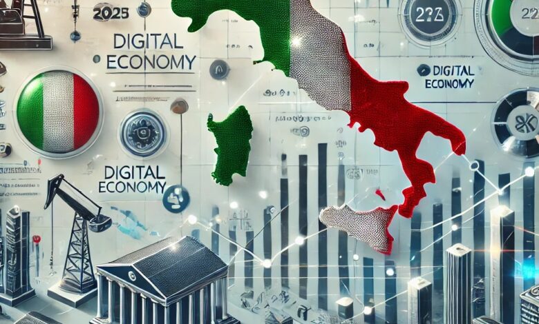 Image representing the Italian economy generated by MedPerspective team using AI.